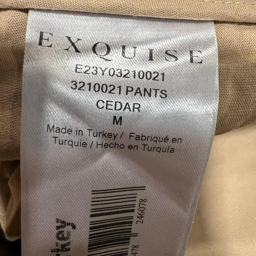 Women's Tan Straight Leg Pants - Picture 8 of 9